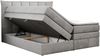 Boxspringbett 7-Zonen Taschenfederkernmatratze und Topper - PREMIUM-10-KING - 160x200cm - Hellgrau Velours - H3 Bild 4