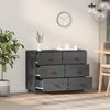 Sideboard Grau 100 x 40 x 75 cm Massivholz Kiefer [820144] Bild 3