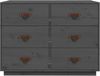 Sideboard Grau 100 x 40 x 75 cm Massivholz Kiefer [820144] Bild 5