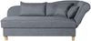 Recamiere mit Armteil rechts klappbar Katia Bezug Flachgewebe Buche natur / denim 22659 Bild 2