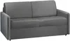 Vente-unique - CALIFE Sofa SamtStoff Grau - B 223 cm94 cm x H 85 cm x L 150 cm Bild 2