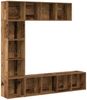 vidaXL Bücherschränke 3 Stück Altholz Holzwerkstoffe 3328549 Bild 2