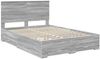 vidaXL Bettrahmen Graues Sonoma 140 x 190 cm Holzwerkstoff 3411310 Bild 4