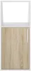 Vente-unique - ADEZIO Kleine Schlafzimmeraufbewahrung Holz, Platte BeigeWeiß - B 50 cm x H 110 cm x L 48,1 cm Bild 4