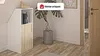 Vente-unique - ADEZIO Kleine Schlafzimmeraufbewahrung Holz, Platte BeigeWeiß - B 50 cm x H 110 cm x L 48,1 cm Bild 2