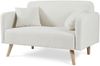 2-Sitzer Sofa Midt 132x70x81 cm Cord Beige [en. casa] Bild 2