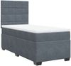 vidaXL Boxspringbett mit Matratze Dunkelgrau 90x200 cm Samt 3293111 Bild 5