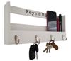 LB H&F Schlüsselbrett Holz mit Ablage Schlüsselkasten Vintage Schlüsselschrank und 4 Schlüsselhaken für Briefe, Stifte, Handy Schlüsselleiste Schlüsselboard Weiß Bild 5