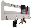 LB H&F Schlüsselbrett Holz mit Ablage Schlüsselkasten Vintage Schlüsselschrank und 4 Schlüsselhaken für Briefe, Stifte, Handy Schlüsselleiste Schlüsselboard Weiß Bild 4