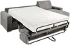 Vente-unique - CALITO Sofa SamtStoff Grau - B 223 cm152 cm x H 93 cm x L 278 cm Bild 4