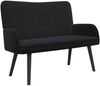 vidaXL 2-Sitzer Sofa Schwarz 115 x 61 x 87 cm Samt (V) 42028918 Bild 2