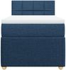 vidaXL Boxspringbett mit Matratze Blau 100x200 cm Stoff 3287373 Bild 4