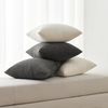 4er Set Topfinel Kissenbezug 50x50 Creme Weiß Cord körnig für Sofa Schlafzimmer Bild 3