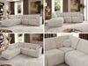 Modulares Ecksofa NOARA 5M, L-Form Eckcouch mit Wellenfederung, freistehendes Ecksofa, Modernes Design - Beige Cord - Links Bild 2