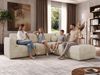 Modulares Ecksofa NOARA 5M, L-Form Eckcouch mit Wellenfederung, freistehendes Ecksofa, Modernes Design - Beige Cord - Links Bild 3