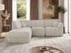 Modulares Ecksofa NOARA 5M, L-Form Eckcouch mit Wellenfederung, freistehendes Ecksofa, Modernes Design - Beige Cord - Links Bild 4
