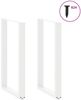 vidaXL Bartischbeine U-Form 2 Stk. Weiß 60x(100-101) cm Stahl 4013237 Bild 3
