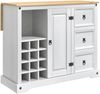 VidaXL Küchenaufbewahrung Weiß und Honigwachs 112 x 70 x 91,5 cm 42033379 Bild 2