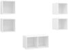 vidaXL 5-tlg. TV-Schrank-Set Weiß Spanplatte [3079601] Bild 2