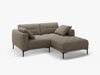 Micadoni Ecksofa Bemy 2-Sitzer Rechts Samt Grau Braun Bild 2