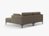 Micadoni Ecksofa Bemy 2-Sitzer Rechts Samt Grau Braun Bild 3