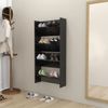 vidaXL Wand-Schuhschränke 2 Stk. Hochglanz-Schwarz 60x18x60 cm 806736 Bild 3