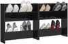 vidaXL Wand-Schuhschränke 2 Stk. Hochglanz-Schwarz 60x18x60 cm 806736 Bild 4