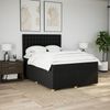 vidaXL Boxspringbett mit Matratze Schwarz 140x200 cm Stoff 3293619 Bild 4