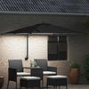vidaXL Garten-Sonnenschirm Schwarz 248,5 x 247,5 x 160 cm 42003257 Bild 3