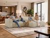 Ecksofa PAZURRO L mit Armlehnen, freistehendes L-förmiges Ecksofa mit lose Kissen, Wellenfeder, Modern Design - Beige Velvet - Rechts Bild 3