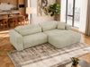 Ecksofa PAZURRO L mit Armlehnen, freistehendes L-förmiges Ecksofa mit lose Kissen, Wellenfeder, Modern Design - Beige Velvet - Rechts Bild 4