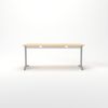 Rheinland Möbel Statio Schreibtisch 180x80 cm höhenverstellbar ±10 mm in Ahorn – geräumiger Bürotisch für Homeoffice & Büro, C-Fuß, Kabelwanne, einfache Montage, FSC® zertifiziert Bild 2