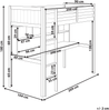 Hochbett mit Schreibtisch Kiefernholz FOUCAMONT 90 x 200 cm Grau Bild 2