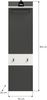 Garderobenpaneel >Canu< in Basalt Grau / Weiß - 45x165x29cm (BxHxT) Bild 3