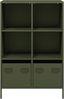 vidaXL Highboard Olivgrün 68x39x103,5 cm Stahl 851386 Bild 5