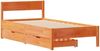 vidaXL Massivholzbett ohne Matratze Wachsbraun 100x200 Kiefernholz 3301757 Bild 3