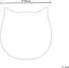 Kinderteppich grau ⌀ 100 cm Katzenmotiv Kurzflor KITTY Bild 2
