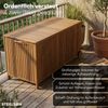 STEELSØN 'Alkes' Aufbewahrungsbox 260 Liter mit Rad, Gartenbox aus massivem Akazienholz, wetterfest, Auflagenbox mit hochwertiger Innentasche Bild 5