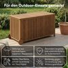 STEELSØN 'Alkes' Aufbewahrungsbox 260 Liter mit Rad, Gartenbox aus massivem Akazienholz, wetterfest, Auflagenbox mit hochwertiger Innentasche Bild 2