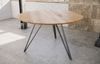 Runder Esszimmertisch massiv Eiche Schweizer Kante 100 cm Hairpin silber DREAM 83746982 Bild 2