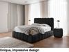 MEBLINI Polsterbett 160x200 mit Lattenrost ohne Matratze - CARLOS - Schwarz Boucle - Bubble Bett - Cloud Bett - Marshmallow Bed - Kopfteil Bett mit Stauraum Bild 2