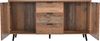 Sideboard 140 x 35 x 70 cm aus Spanplatte in Antikbraun mit 3 Schubladen & verstellbaren Regalen Bild 5