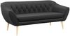Sofa, Skandinavischer Stil, Holzbeine - PIRS - 3 Sitzer - Grau - Velours Bild 2