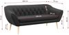 Sofa, Skandinavischer Stil, Holzbeine - PIRS - 3 Sitzer - Grau - Velours Bild 3