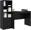 vidaXL Schreibtisch mit Schubladen 2 pcs Schwarz Eichen-Optik 3337370 Bild 3
