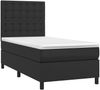 vidaXL Polsterbett mit Matratze Schwarz 90x200 cm Kunstleder, Härtegrad: H2 [3142821] Bild 3
