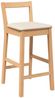 vidaXL Barhocker mit Kissen 2 Stk. Natur Massivholz Gummibaum 4102586 Bild 4