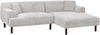 Ecksofa 3-Sitzer HOLT Stoff Hellgrau linksseitig Bild 4