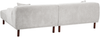 Ecksofa 3-Sitzer HOLT Stoff Hellgrau linksseitig Bild 5