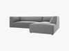 Micadoni 4-Sitzer Modular Sofa Ruby Rechts Samt Salvador Grau Bild 3